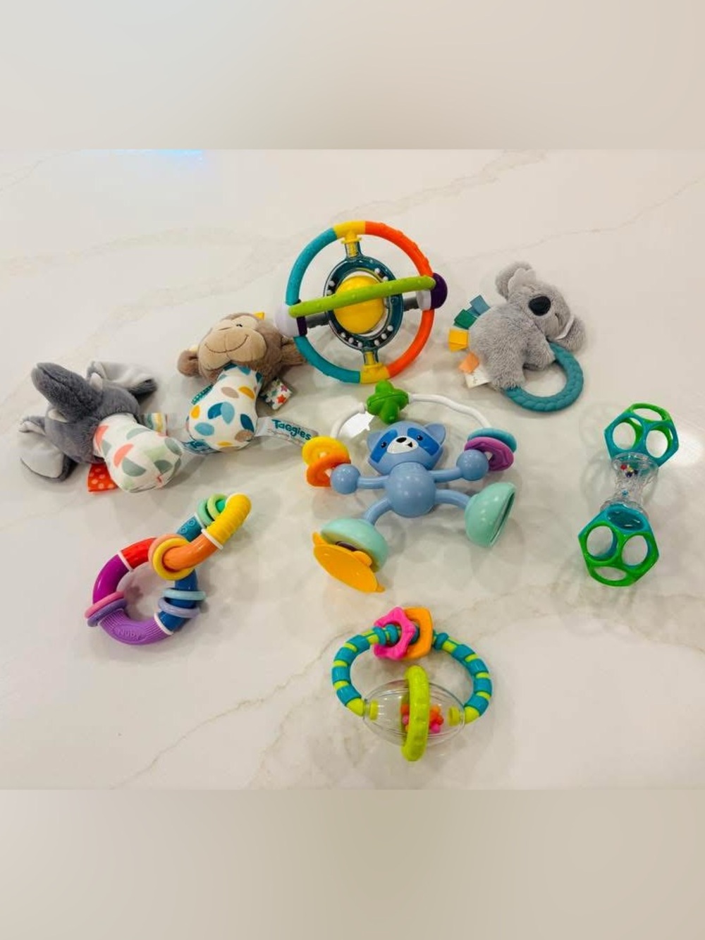 Taggies Multicolor Baby Sensory Rattles Set